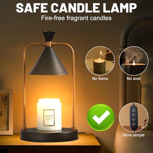 Qoyntuer Candle Warmer Lamp with Timer Dimmer, Birthday Gifts for Women Mom, House Warming Gifts New Home Room Decor, Plu...