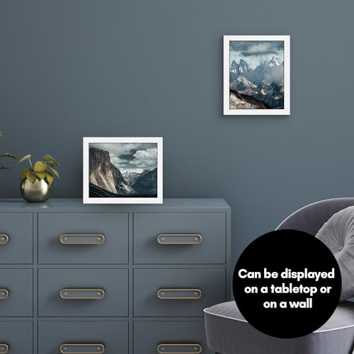 Americanflat 8x10 Picture Frame with Shatter-Resistant Glass - Signature Collection - Gallery-Style Frames Made of Enginee...