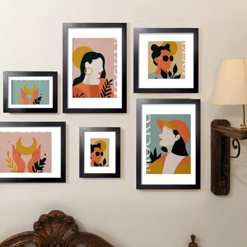 LaVie Home 8x10 Picture Frame, 8 x 10 Frame Display Pictures 5x7 with Mat or 8x10 Without Mat, Stable and Sturdy Black Fra...