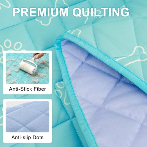 BEAUTYZOO Dog Cooling Mat for Large Dogs 47"x28" – Upgraded Thick Cooling Mat for Dogs with Chill Cool Fiber Q-Max>0.43 – ...