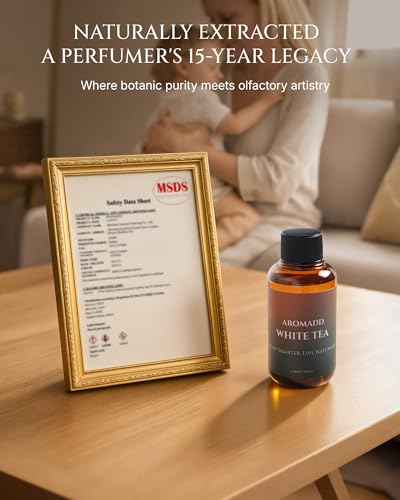 Aromadd Aromadd White Tea Diffuser Oil Inspired by Luxury Hotel Scent, Essential Oils for Waterless Diffuser, White Tea & ...
