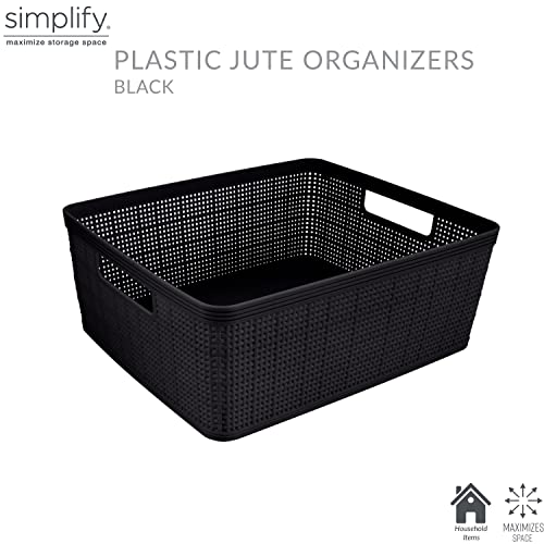 Simplify 10 Piece Organizing Set | Multiple Size Bins | Multipurpose | Office | Desk | Dorm | Bathroom | Storage Basket | ...