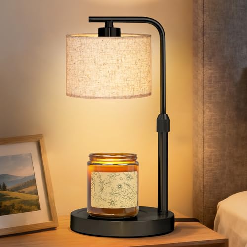 Candle Warmer Lamp with Timer Dimmer, Height Adjustable Modern Farmhouse Candle Warmer, Electric Candle Lamp Warmer with 2...