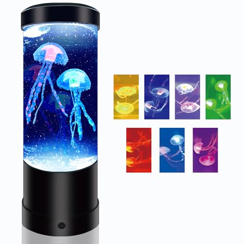 Jellyfish Lamp,7 Color Changing Night Light,USB/Battery Jelly Fish Light Lamp,Aquarium Light Desk Lamp for Home Room Bedro...