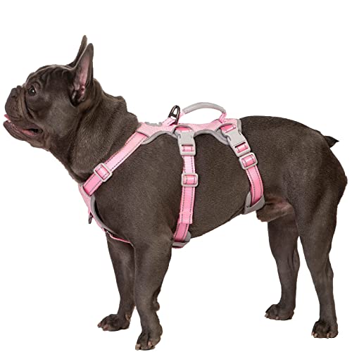 Huntboo Escape Proof Dog Harness, Escape Artist Harness, Fully Reflective Harness with Padded Handle, Breathable,Durable, ...