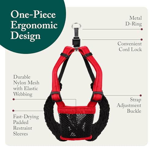 Sporn No Pull Dog Harness, Durable Nylon Mesh Harness for Medium Dogs, No Choke Design, Padded Restraint Sleeves, Adjustab...