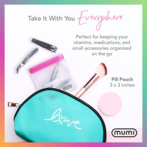 MUMI Mini Zipper Pouch Set – 7 Reusable 3x3” Clear Mesh Zipper Bags with Writable Labels | Small Leak-Proof Small Pouches ...