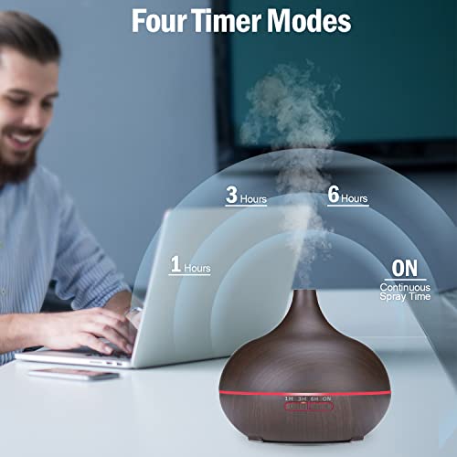Diffusers for Essential Oils Large Room 550ml Aroma Diffuser for Home, Ultra Quiet Aromatherapy Essential Oil Diffuser, Ul...