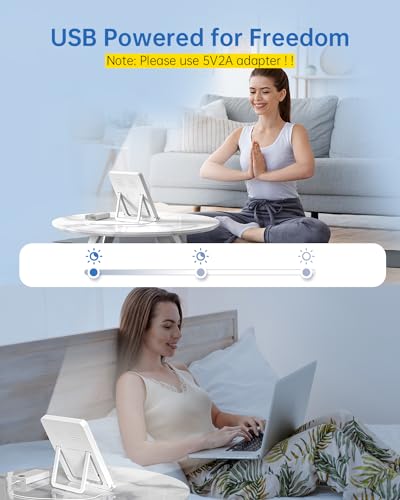 SUXIO Light Therapy Lamp - 10000 Lux Therapy Lights, 3 Timing & Mode Happy Lamp, Touch Control Daylight Lamp with Memory F...