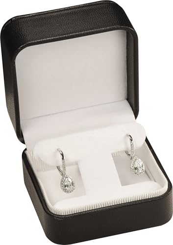 LAODA T Style Earring Gift Box for Hoops, Dangling and Leverback Earrings Luxury PU Leather Material Multiple Use Necklace...