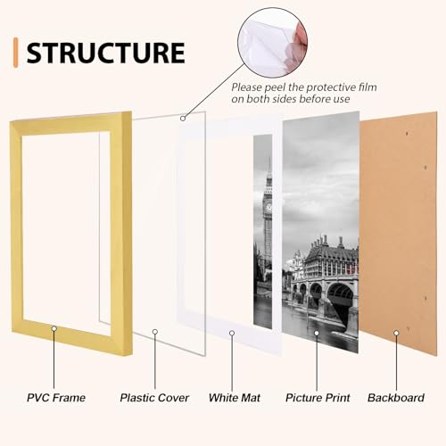 Fixwal 4x6 Picture Frame Set of 6, Gift for 2026 Graduation Father's Day, Thin Border and Light Weight Photo Frames for Wa...