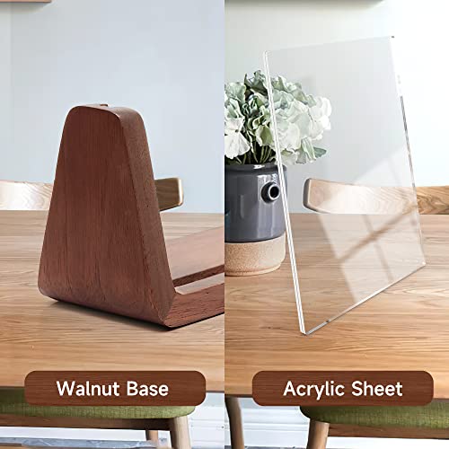 Komimaci 4x6 picture frames, Solid Rustic Wooden Photo Frames with Walnut Wood Base and High Definition Acrylic Glass Cove...