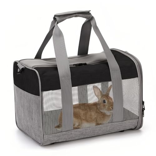 PINVNBY Bunny Carrier for Travel Camping Outdoor, Small Pet Carrier, Guinea Pig Carrier, Breathable Pet Portable Hand Bag ...