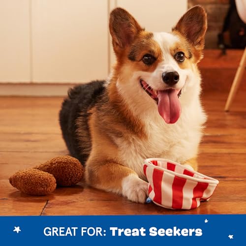 Barkbox 2 in 1 Interactive Plush Dog Toy - Rip and Reveal Toy for Dogs and Puppies - Stimulating Squeaky Pet Toys | Bucket...