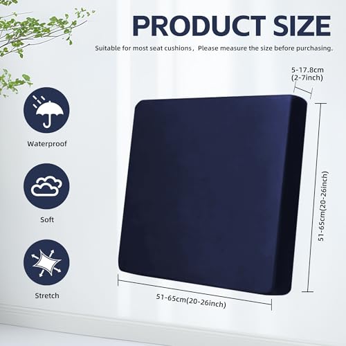 DREAHOTEXTIL 8Pcs Outdoor Cushion Covers, Patio Cushion Covers,Stretch Elastic Slipcovers, Replacement Washable & Reusable...