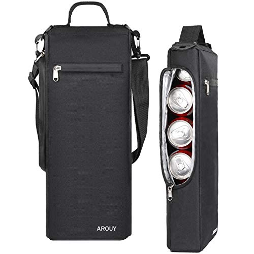 AROUY Golf Cooler Bag - Accessories for Men, Small Soft Insulated Beer Cooler Holds 6 Pack of Cans or Two Wine Bottles, Sp...