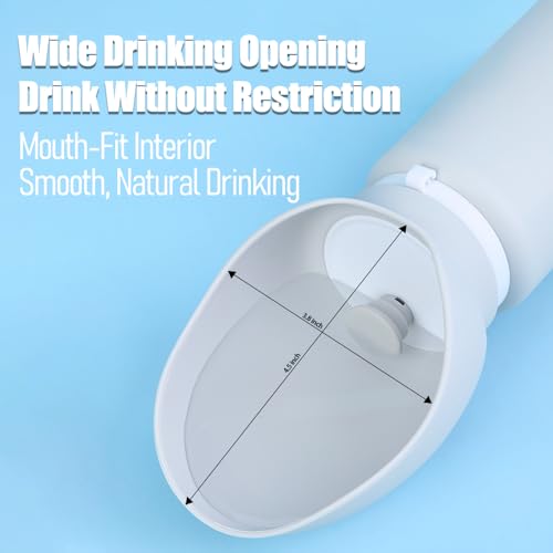 Foldable Dog Water Bottle for Small Dogs & Cats, Leak-Proof Portable Pet Water Dispenser, One-Hand Operation Travel Puppy ...