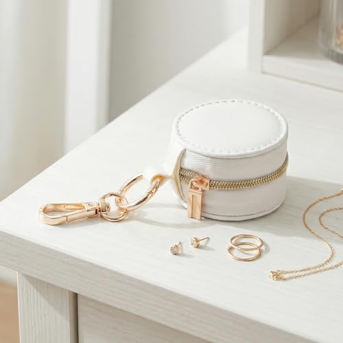 Hmxpls Portable Ring Holder Keychain, Mini Sports Jewelry Holder Box, Small Travel Ring Earring Stud Necklace Storage Case...