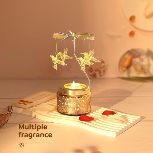Mothers Day Gifts for Mom from Daughter, Hummingbird Gift for Women Friendship, Rotating Candles for Sister, Unique Birthd...