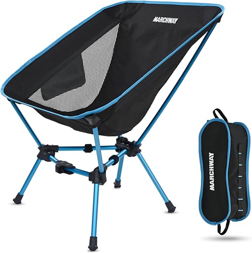MARCHWAY Lightweight Folding Camping Chair, Portable Foldable Compact for Outdoor Camp, Travel, Beach, Picnic, Festival, H...
