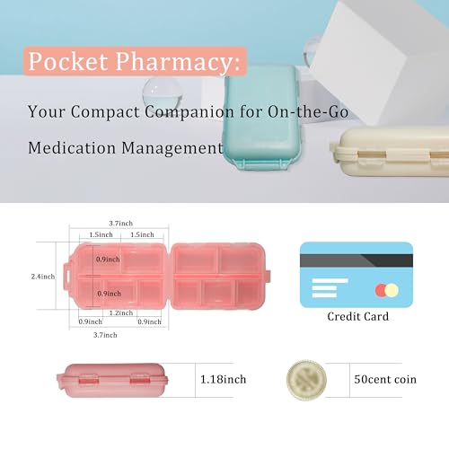 Pill Organizer with Medicine Labels 161 Labels Travel Daily Pill Container Mini Medication Organizer Storage Pill Organize...