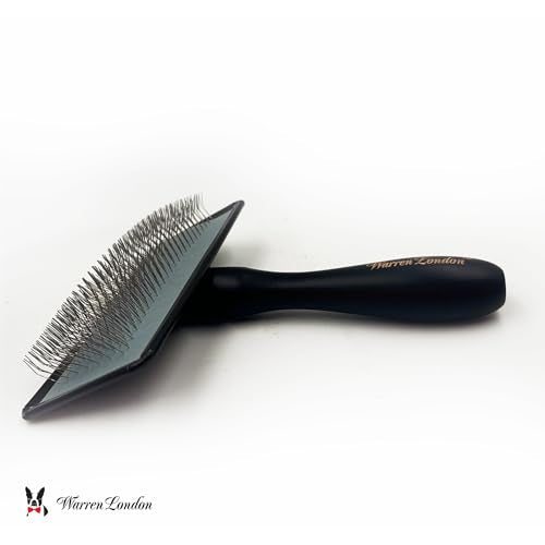 Warren London Gentle Touch Slicker Brush for Puppies & Small Dogs – 4" x 2" Soft Pin Grooming Brush – Tangle Remover for S...