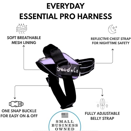 ShawnCo Essential Pro Dog Harness, No-Pull Pet Vest with 3 Leash Clips and Removable, Reflective Side Patches, Adjustable ...