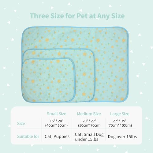 NWK Pet Cooling Mat -Q-Max>0.345 Ice Silk Cooling Mat for Dogs & Cats Portable & Washable Pet Cooling Blanket, Car Seats, ...