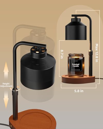 Cozmara Candle Warmer Lamp with Timer & Dimmer for Yankee Candles, Adjustable Height Candle Warmer for Jar Candles, Wax Me...