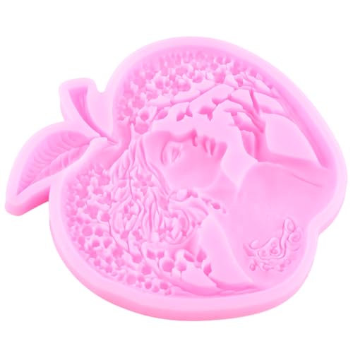 Mujiang Cameo with Picture Frame Silicone Mold Lady Avatar Fondant Molds Goddess Avatar Photo Frame Molds For Cake Decorat...