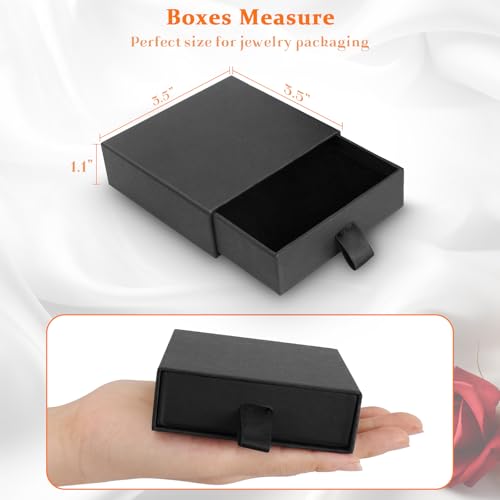 Mirgrmle Jewelry Box, 5Pcs Jewelry Boxes for Women 3.5×3.5x1 Inch Jewelry Gift Box, Cardboard Jewelry Gift Necklace Ring E...