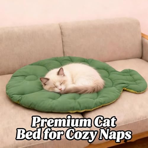 Zabplox Cooling Cat Bed, Breathable Summer Mat for Kittens & Cats, Machine-Washable Cushion Calming Bed for Persian, Siame...