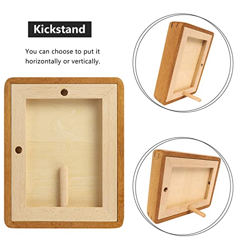 Natural Wood Photo Frames Inspired Tabletop Picture Frame with Mat, Vertical or Horizontal Display (Teak, 11x14 matted to ...