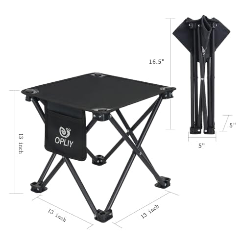 Opliy Camping Stool 2 Pack,13 Inch Portable Folding Stool for Outdoor Gardening and Beach Hiking Fishing,Foot Stool with C...