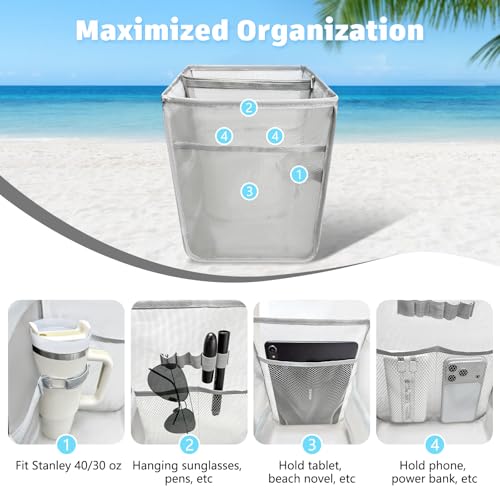 XYFuuee 2-in-1 Cooler Organizer Insert for X Large Bogg Bag Accessories, PEVA Portable Leak-Proof Ice Chest, Lightweight M...