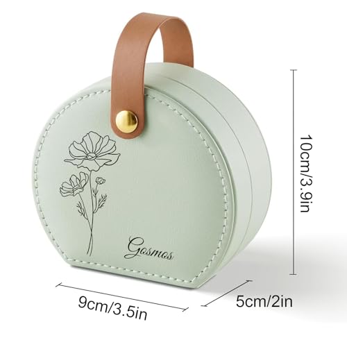 NYLGOXITK Personalized jewelry box with customized name and birth flower shape - Upgradable LED lights + mirror version - ...