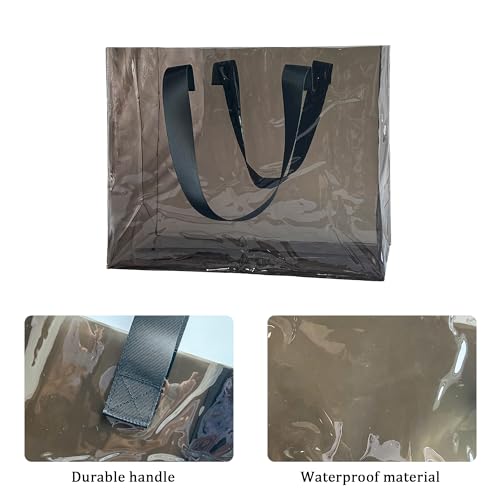 TotePrint Holographic PVC Beach Bag Waterproof - 18×13×6inch Large Clear Tote for Women Men Pool Travel Sandproof Carry All