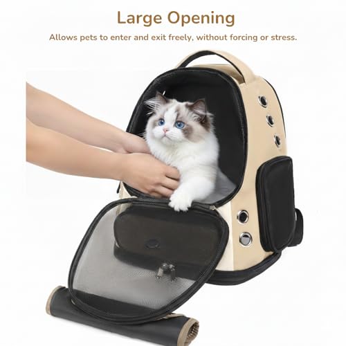 GixDix Cat Backpack Carrier, TSA Airline Approved Pet Travel Bag for Small Medium Dogs, Ventilated Hiking Camping Backpack...