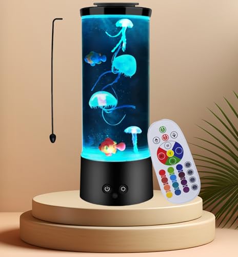 LEHAHA Jellyfish Lamp with 16 Color Changing Relax Mood Light with Remote Control USB/Battery Jellyfish Aquarium for Home ...