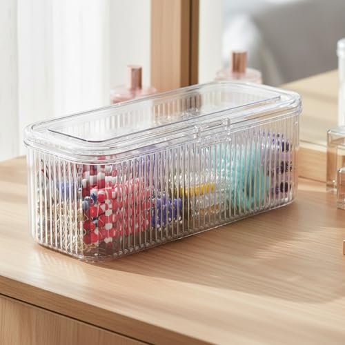 Oqqlin 2 Pack Clear Jewelry Storage Box, Acrylic Travel Jewelry Organizer boxes Portable Small Cases Anti Tarnish for Earr...