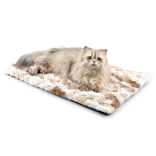 Petace Self Warming Cat Bed, 24" x 18" Ultra Soft Cat Dog Pet Heating Pad for Indoor Outdoor, Non-Slip Heated Dog Mat Ther...