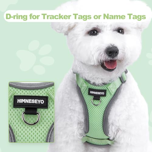 HIMNESEYO Small Dog Harness and Leash Set, No Pull Adjustable Pet Harness for Small Dogs, Breathable Mesh Rflective Dog Ve...