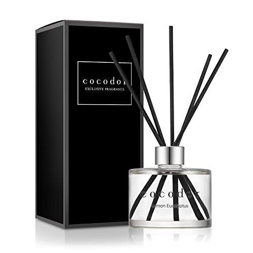 COCODOR Signature Reed Diffuser Set/Lemon Eucalyptus / 6.7oz /1 Pack/Home Fragrance Diffuser, Oil Scent Diffuser for Bathr...