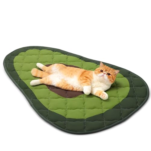 LOOBANI Dog Cooling Mat 40"x28"- Cute Avocado Design Cooling Mat for Dogs (Cool & Warm Side), Waterproof Self-Cooling Mat ...