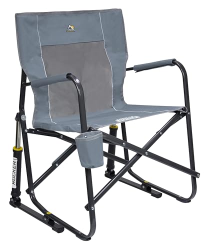 GCI Outdoor Freestyle Rocker Camping Chair | Portable Folding Rocking Chair with Solid, Durable Armrests, Drink Holder & C...