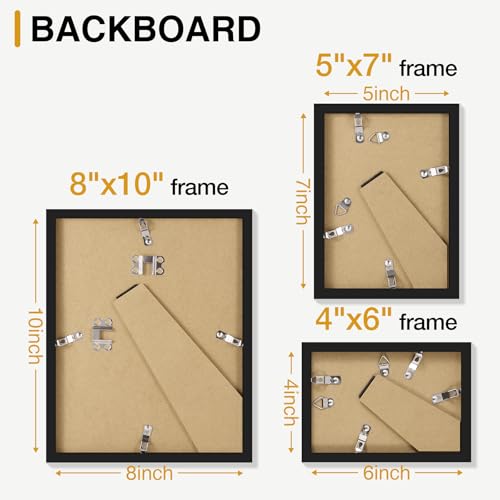 decorUhome Picture Frames Collage Wall Decor for Photo Gallery Display, Assorted Picture Frames set of 10 Including Two 8x...