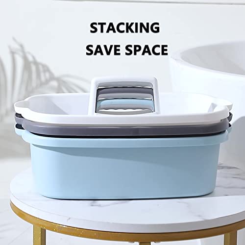 JiatuA Large Cleaning Supplies Caddy Portable Shower Basket Supply Organizer with Handle Plastic Bucket Tool Storage for B...
