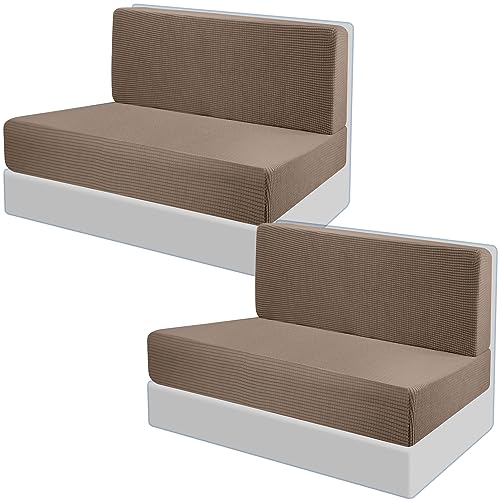 Tlswshsy RV Dinette Cushions Covers - Stretch Sofa Seat Slipcovers - Washable Loveseat Sofa Furniture Protector for Camper...
