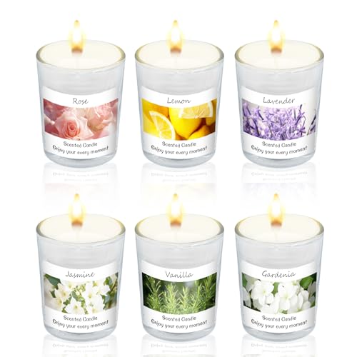 Scented Candles Gifts Set for Women and Men, Soy Wax Aromatherapy Candles 6 Pack Jar Candle for Birthday, Thanksgiving, Va...