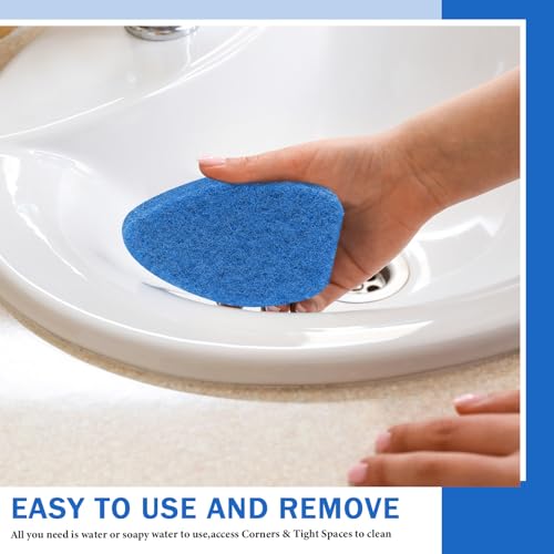 Baderke 4 Pcs Tub Tile Scrubber Cleaning Brush Pads (Without Handle) Compatible with Qaestfy Non-Scratch Scouring Pads Scr...